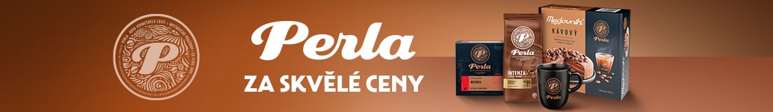 Nabídka čajů a kávy značky Perla