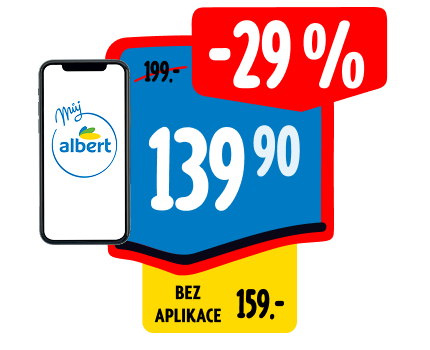 139,90 Kč s aplikací Můj Albert