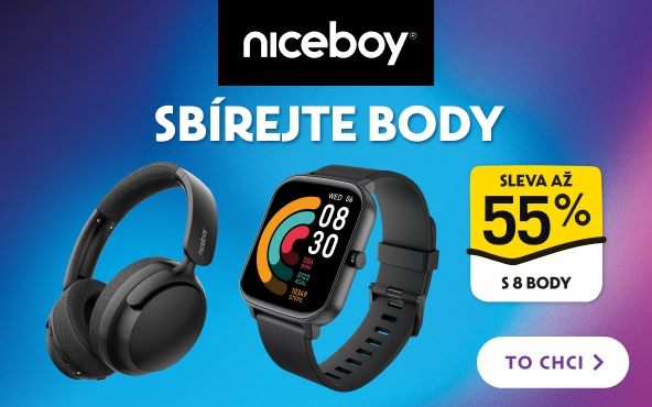 Sbírejte body na elektroniku Niceboy. Sleva až 55 % s 8 body.