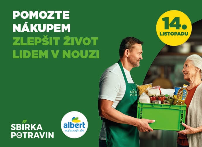 Pomozte nákupem zlepšit život lidem v nouzi. Sbírka potravin 14. listopadu.