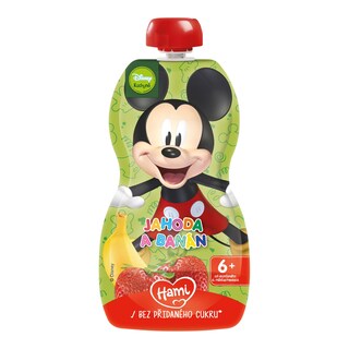 Hami Mickey ovocná kapsička jahoda, banán