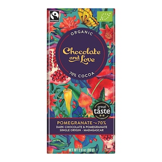 Chocolate & Love Bio čokoláda Pomegranate 70%