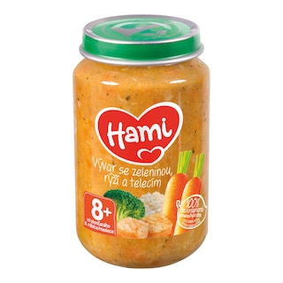 Hami vývar se zeleninou, rýží a telecím