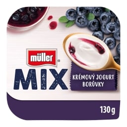 Müller Mix Borůvka jogurt slazený ochucený