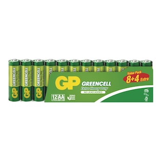 GP Greencell Extra Heavy Duty AA zinková baterie