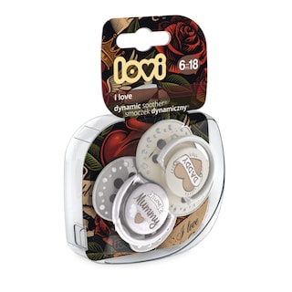 LOVI Dudlík silikonový dynamický I lOVE 6-18m