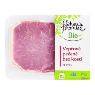 Bio vepřová pečeně plátek bez kosti