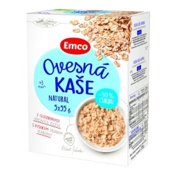 Emco ovesná kaše natural o 30 % méně cukru