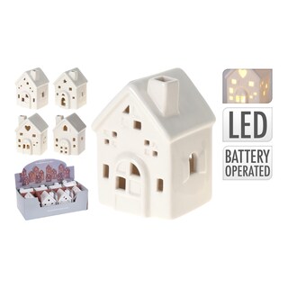 Domeček porcelánový s LED osvětlením