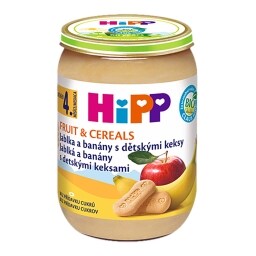 HiPP Bio kaše jablka a banány s keksy