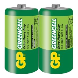 GP Greencell D (R20) zinkové baterie