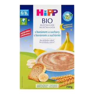 HiPP Bio mléčná kaše s banánem a suchary