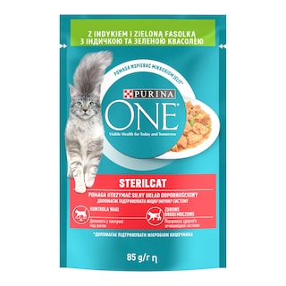 Purina One Sterilcat Mini filetky, krůta a fazolky