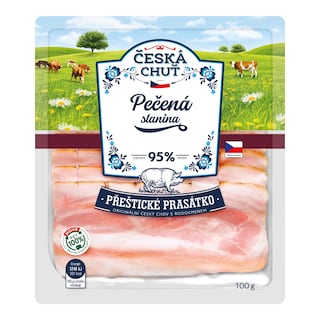 Česká chuť Pečená slanina krájená