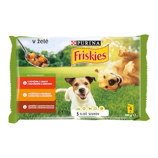 Friskies Adult Hovězí, kuřecí a jehněčí v želé