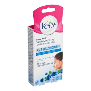 Veet Easy-Gel Pásky na obličej a ubrousky