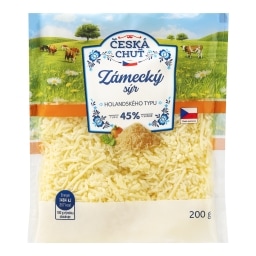 Česká chuť Zámecký sýr 45% strouhaný
