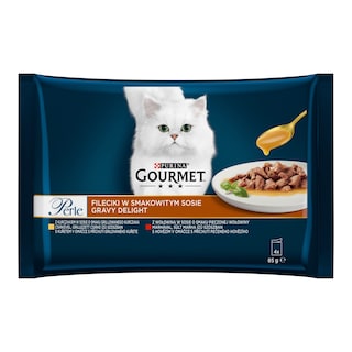 Gourmet Perle Kuřecí a hovězí v omáčce