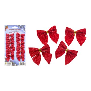 Mašle s glitrem bílé