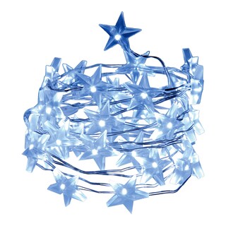 LED Drátek s hvězdami bílé světlo