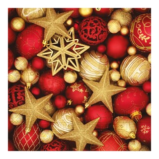 Ubrousky vánoční ozdoby 3 vrstvé 33x33cm