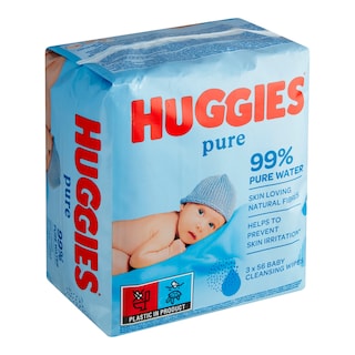 Huggies Pure Natural Čistící dětské utěrky
