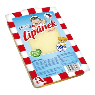 Madeta Lipánek Jemný sýr gouda 48 % plátky