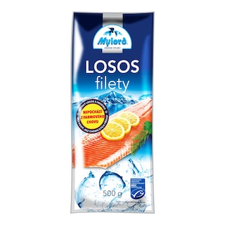 Losos filet s kůží vakuovaný, mražený