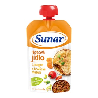 Sunar příkrm lasagne s hovězím masem 6m+