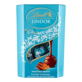 Lindt Lindor Mléčná čokoláda s krystaly soli