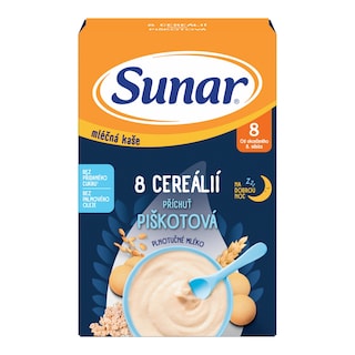 Sunar mléčná kaše s 8 cereáliemi piškotová