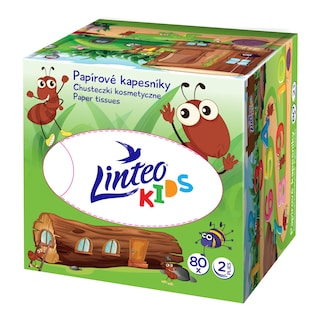 Linteo Kids Kapesníky papírové bílé, 2-vrstvé