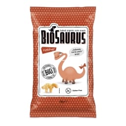 Biosaurus Kukuřičný snack bez lepku kečup