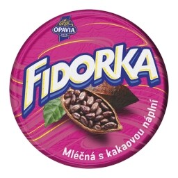 Opavia Fidorka Mléčná s kakaovou náplní