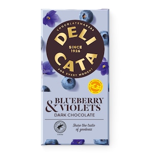 Delicata Hořká čokoláda s borůvkami a violkou