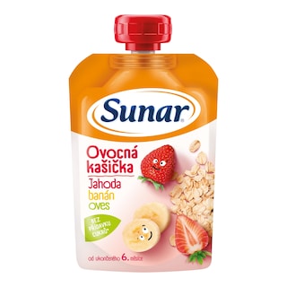 Sunar kašička banán, jahoda, ovesné vločky 6m+