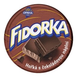 Opavia Fidorka hořká s čokoládovou náplní
