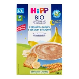 HiPP Bio mléčná kaše s banánem a suchary
