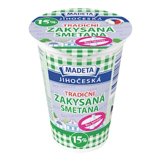 Madeta Jihočeská Zakysaná Smetana bez laktózy
