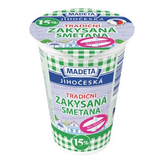 Madeta Jihočeská Zakysaná Smetana bez laktózy