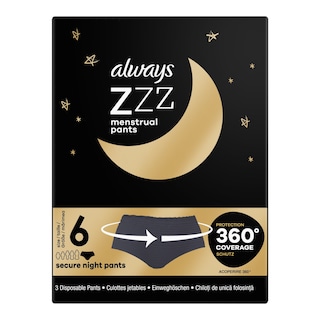 Always ZZZ menstruační kalhotky jednorázové 6
