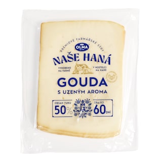 Naše Haná Gouda s uzeným aroma, plátky