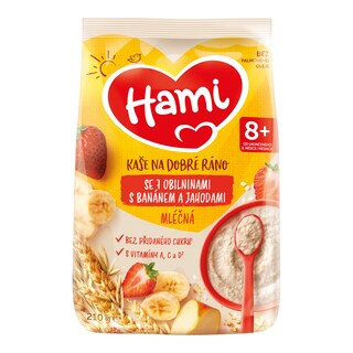 Hami Mléčná kaše 7 obilnin jahoda, banán