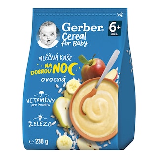 Gerber Cereal Mléčná kaše ovocná na dobrou noc
