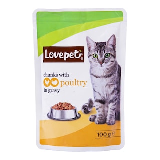 Lovepet Kapsa pro kočky, drůbeží v omáčce