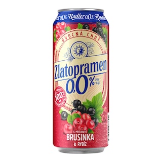 Zlatopramen Radler 0 % brusinka a rybíz