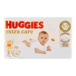 Huggies Extra Care Plenky velikost 3