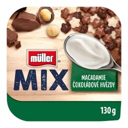 Müller Mix Choco Stars s makadamovými ořechy