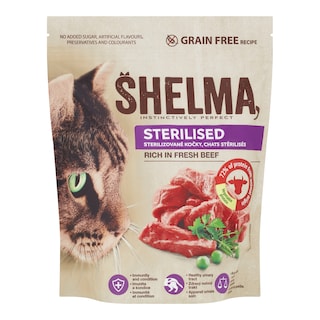 Shelma Granule s hovězím pro sterilizované kočky