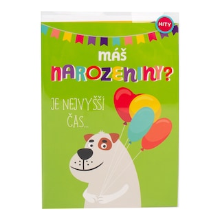 Přání hrací k narozeninám pejsci